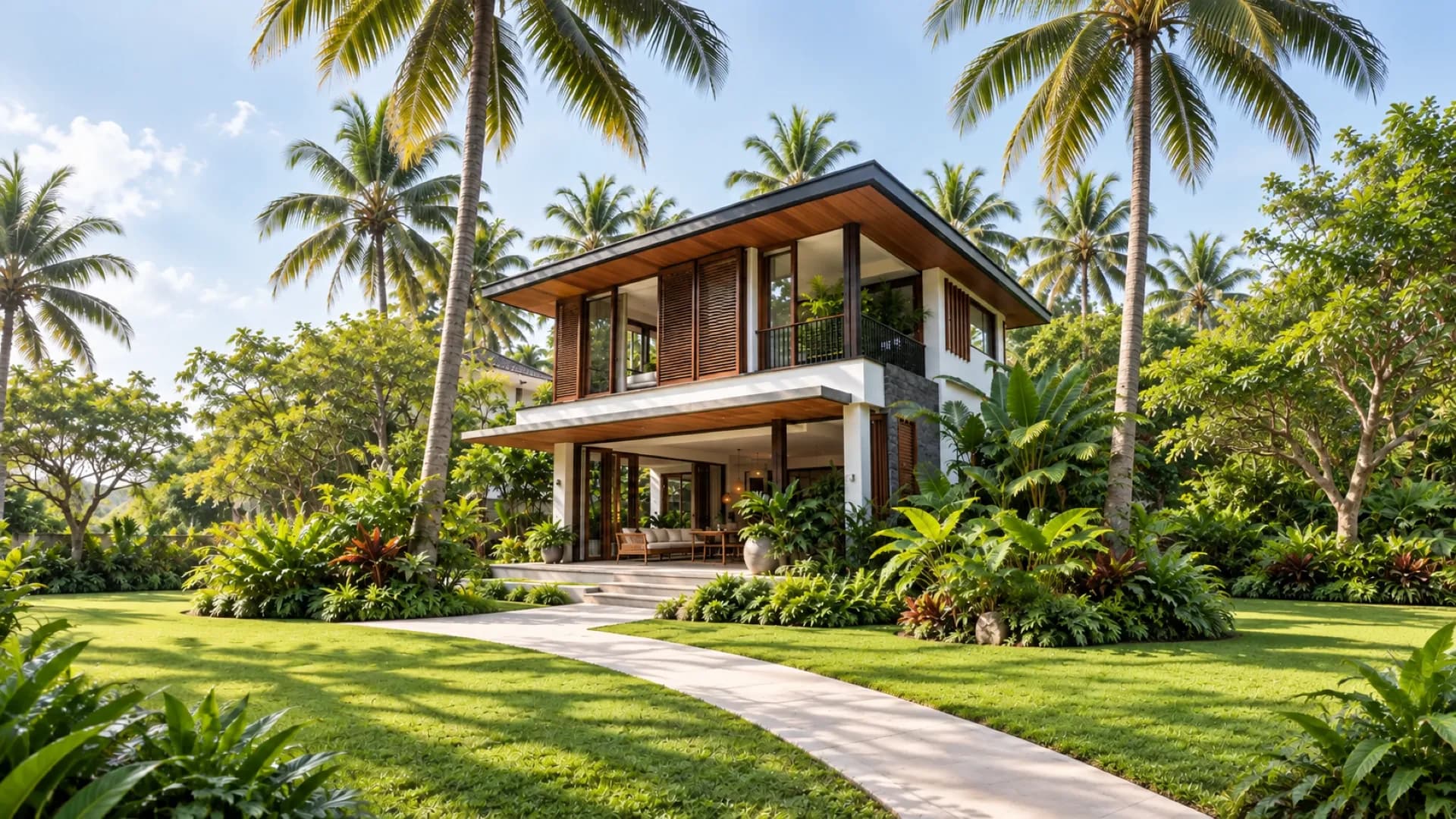Tropical Modern finished house outcome